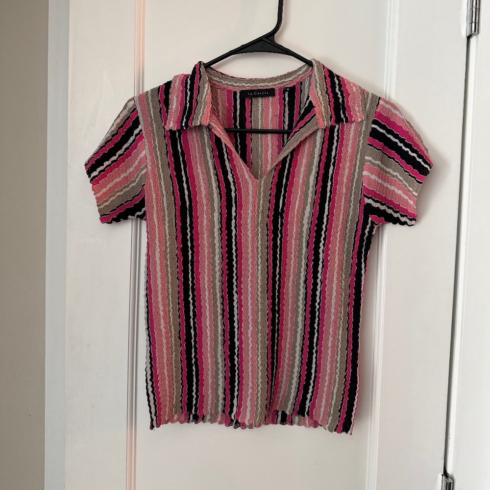 Le Caviar Striped Shirt (S)